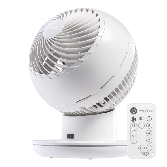 IRIS USA WOOZOO Ventilateur Oscillant, Ventilateur à Vortex, Moteur CC Silencieux et Écologique, 22 dB sur Faible, Ventilateur 6-en-1 avec Télécommande/ 8 Réglages de Vitesse