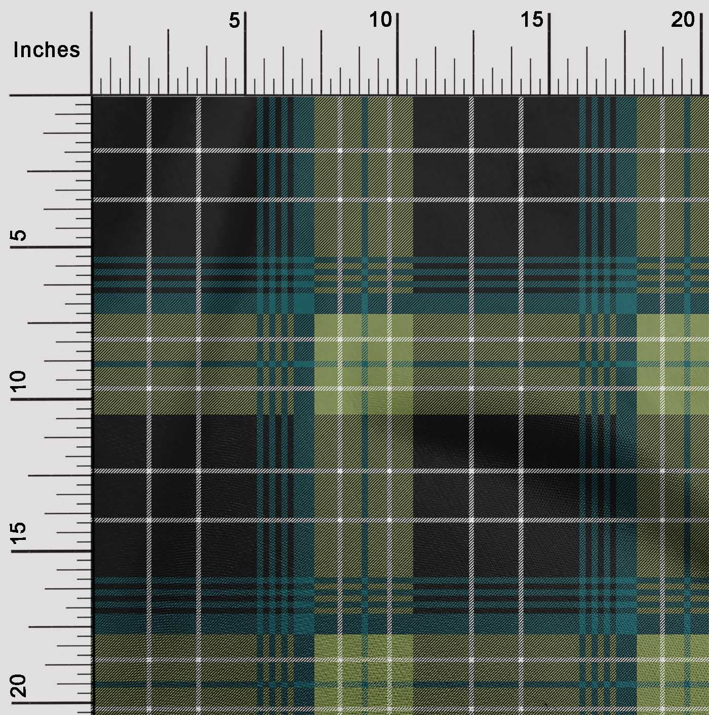 oneOone Cotton Silk Fabric Tartan Check Print Sewing Fabric BTY 42 Inch Wide