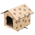 thumbnail image 2 of Maison Extérieure pour Chat, Petit Chien, Niche, Lit Chaud et Isolé, Imperméable, pour Chiot, Jaune G, 2 of 9