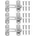 thumbnail image 1 of 3 Sets Stainless Steel Flips Latch Safety Door Flips Lock Bolt Latch Flips Lock with Screws, 1 of 9