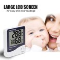 thumbnail image 4 of Zootealy HTC-1 Large Screen Hoom Thermometer Hygrometer Indoor Electronic Thermometer with LCD Display Electronic Alarm Clock, 4 of 8