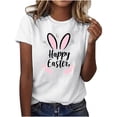 thumbnail image 2 of Weiqiqre Going Out Tops for Women Happy Easter T Shirt Easter Bunny Shirt Cute Rabbit Graphic Tee Gift Spring Tees Tops, 2 of 4