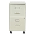 thumbnail image 3 of 2 Drawer Mobile Locking Metal File Cabinet in Tan, 3 of 10