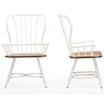 thumbnail image 3 of Baxton Studio Chaise de Salle à Manger Longford Windsor Blanche (Ensemble de 2), 3 of 4