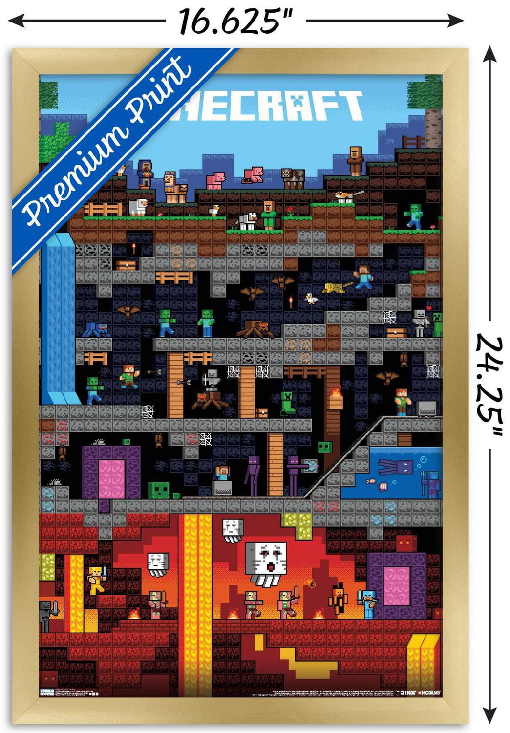 Minecraft - Worldly Wall Poster, 22.375" x 34"