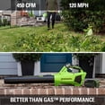 thumbnail image 4 of Greenworks 40V 14-Inch Chainsaw + Jet Blower, 4.0 AH Battery and Charger Included, 4 of 6