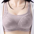 thumbnail image 2 of VEKDONE Woman's Back Buckle Thin Style Ventilate Large Size Bra Without Steel Rim Dark Gray 40/90, 2 of 6