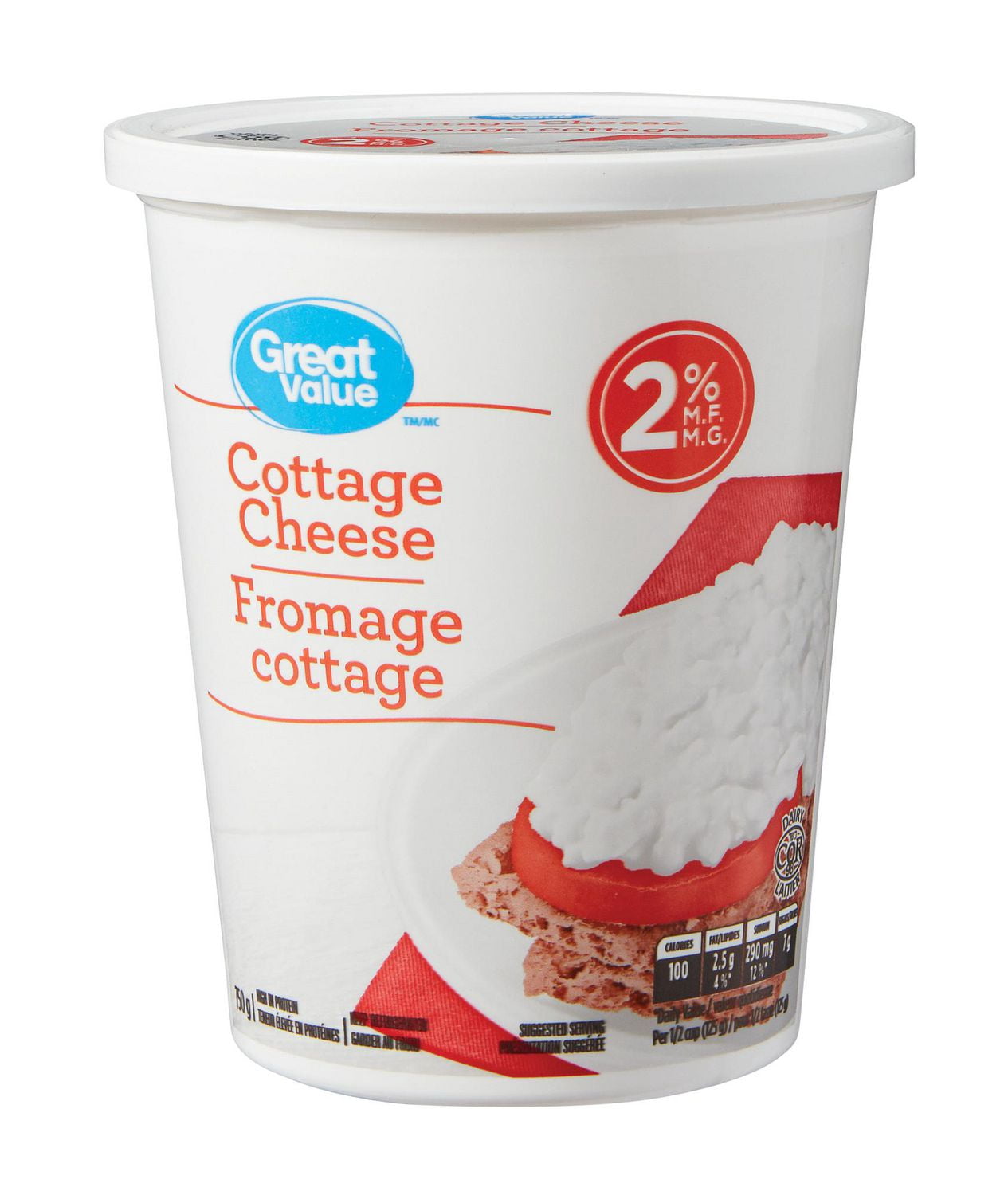 Great Value 2% M.G Fromage Cottage