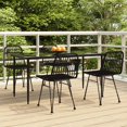 thumbnail image 1 of vidaXL 5 Piece Garden Dining Set Black Poly Rattan, 1 of 5