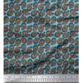 thumbnail image 1 of Soimoi Polyester Crepe Fabric Spiral & Paisley Print Sewing Fabric Yard 52 Inch Wide, 1 of 3