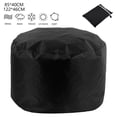 thumbnail image 2 of Outdoors Fire Pit Cover Heavy Duty Waterproof 210T Polyester with Thick PVC Coating Full Coverage PatioRound Fire Pit Fireplace Cover Waterproof Dustproof Black, 2 of 9