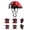 Rouge A, variante sur Moocorvic Ensemble de Casque de Vélo pour Enfants avec Genouillères et Coudières, Rose (Âges 3-12)