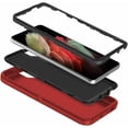thumbnail image 5 of Supershield Defender Case for Samsung Galaxy S22 Ultra 5G, Galaxy S22 Ultra 5G Phone Case Heavy Duty Shockproof Dustproof 3 in 1 Rugged Protective Bumper Cover - Red, 5 of 5