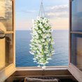thumbnail image 2 of JilgTeok 3 Packs Simulated Roses Artificial Flower Plastic Wrapping Plants Fake Flowers Vines for Home Garden Porch Yard Living Room Ceiling Spring Decoration Clearance, 2 of 8