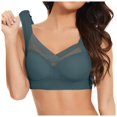 thumbnail image 1 of Hjtefg Plus Size Bralette - Wireless Adjustable Support, Side-Smoothing Full Coverage,Color: Royal Blue Size: L, 1 of 6
