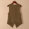 thumbnail image 4 of HNMKIU Crop Tank Tops For Women Linen Vest Tops Sleeveless Spring Summer Vest Coat Top, 4 of 4