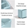 thumbnail image 4 of Boîte de Rangement pour Maquillage avec Couvercle à Double Compartiment, Plastique Anti-Poussière, Organisateur Cosmétique pour Rouges à Lèvres et Tampons Démaquillants 5.71 Po x 5.12 Po x 3.15 Po, 4 of 6