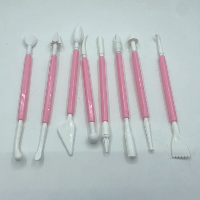 8-Piece Clay Sculpting Tools Set - Multi-Shape & Color Plastic DIY Modeling Knives for Pottery, Air Dry Clay Art Portable & Ergonomic