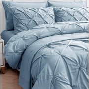 Queen Comforter Set Pieces Bed in a Bag Bedding Set with Comforters Sheets Pillowcases & Shams Queen Size Bedding Set