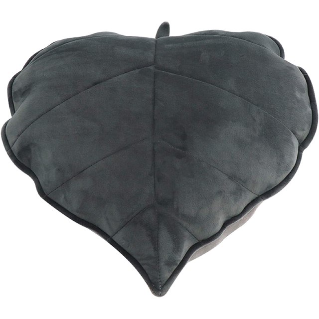 3D Leaves Household Sofa Pillow Decoration-Dark Grey