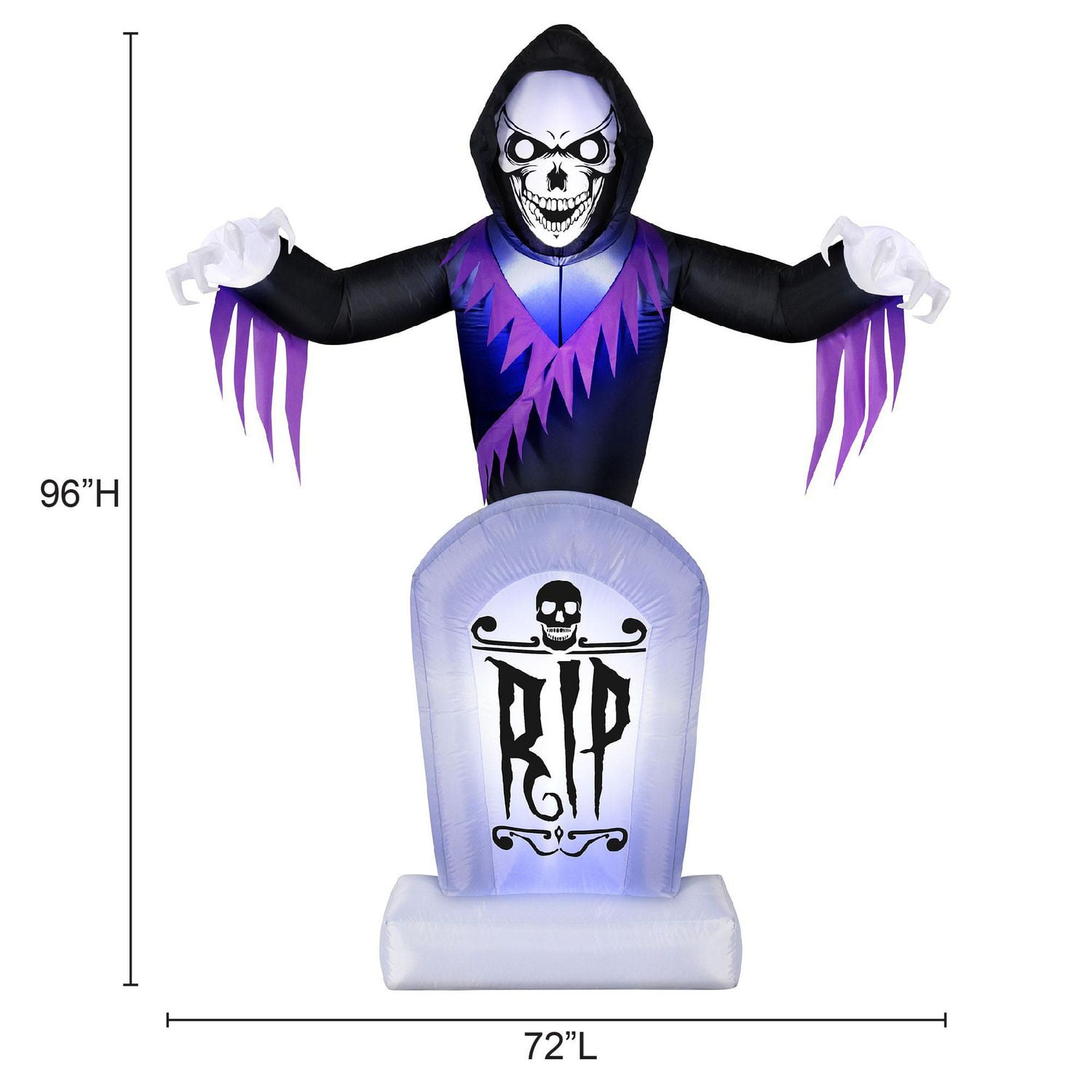 Occasions Halloween 8 Foot Inflatable Animated Tombstone Reaper