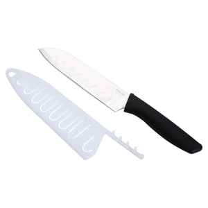 Mainstays 5" Stainless Steel Santoku Kitchen Knife Black