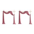 thumbnail image 3 of Ruiboury Wedding Arch Drapes Add Romantic Atmosphere With Wide Application Wedding Arch Draping Fabric Polyester Wedding Valance hawksbill turtle red 2Set, 3 of 6