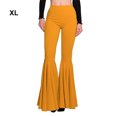 thumbnail image 3 of Maytalsory Large Application Haut de la Taille Cloche Bas Extensible Léger Pantalon Confortable Jaune XL 1Set, 3 of 6