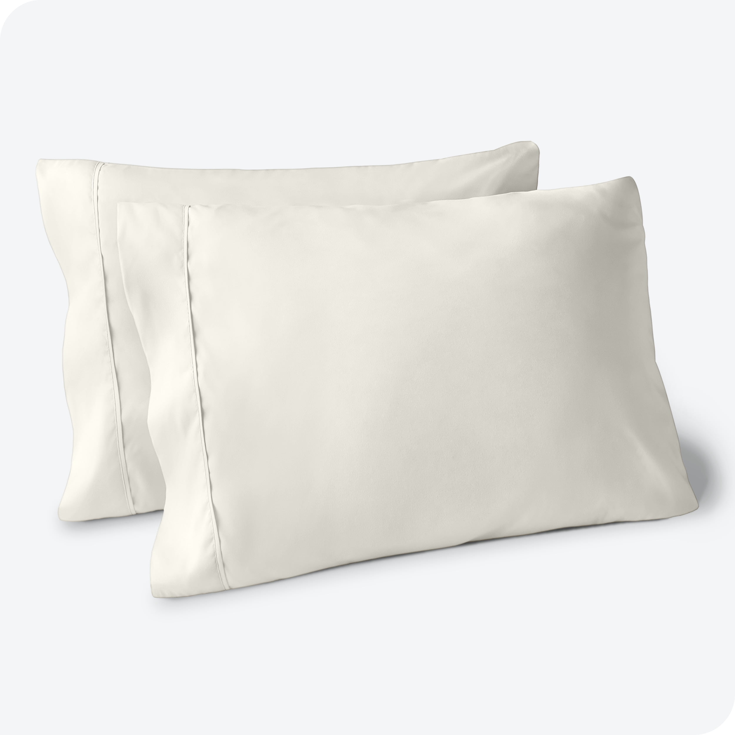 Bare Home Pillowcase Set - Premium 1800 Collection - Double Brushed - Ultra Soft - Standard Size, Cream, 2 Count