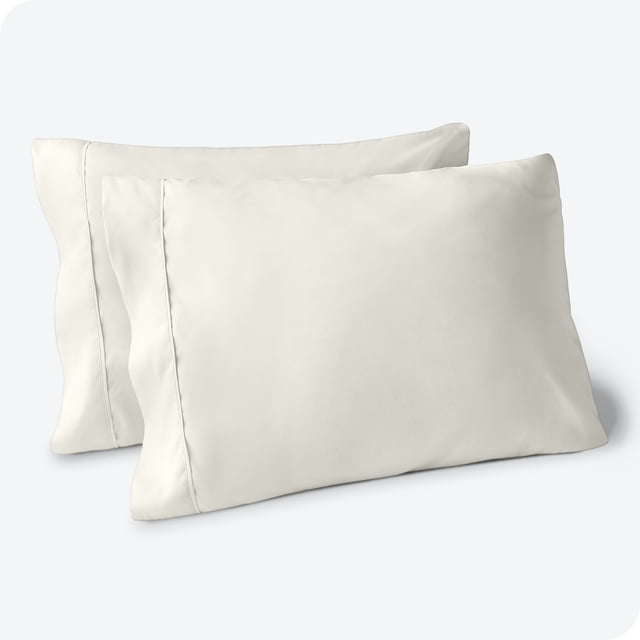 Bare Home Pillowcase Set - Premium 1800 Collection - Double Brushed - Ultra Soft - Standard Size, Cream, 2 Count