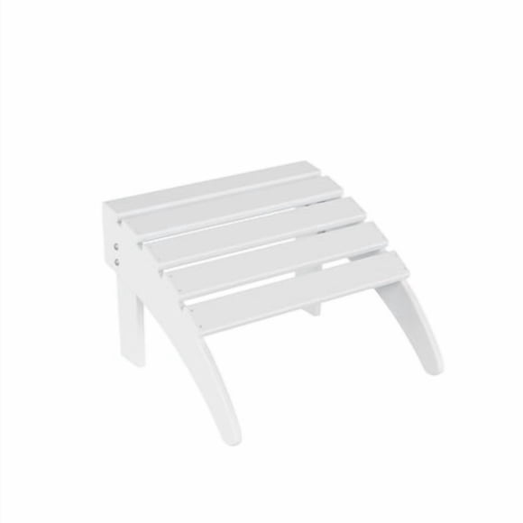 WestinTrends Outdoor Ottoman Patio Adirondack Ottoman Foot Rest All Weather Poly Lumber Folding Foot Stool for Adirondack Chair Widely Used for Outside Porch Pool Lawn Backyard White