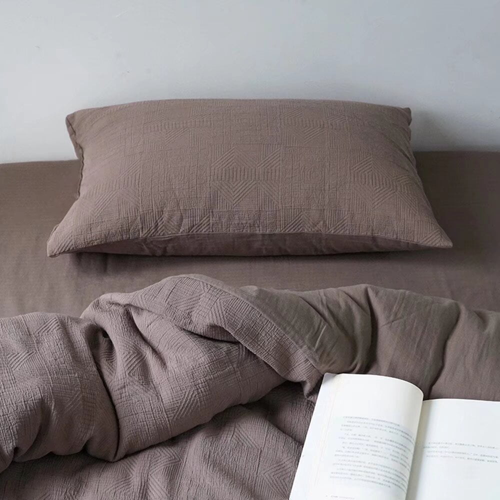Zhuge Bed Sheets Set, Bedding Sheets Pillowcases Kit, Twin Bed Set, Hotel Bedding, Home Decor(Brown)