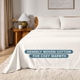 thumbnail image 4 of Flannel Sheet Set  Cotton  Velvety Soft Heavyweight - Double Brushed Flannel - Deep Pocket (Queen  Grey), 4 of 9