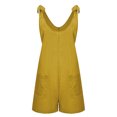 thumbnail image 4 of Styesk Shorts pour Femmes Mode Femme Été Uni Poche Décontracté Sans Manches Combinaison à Bretelles, 4 of 7