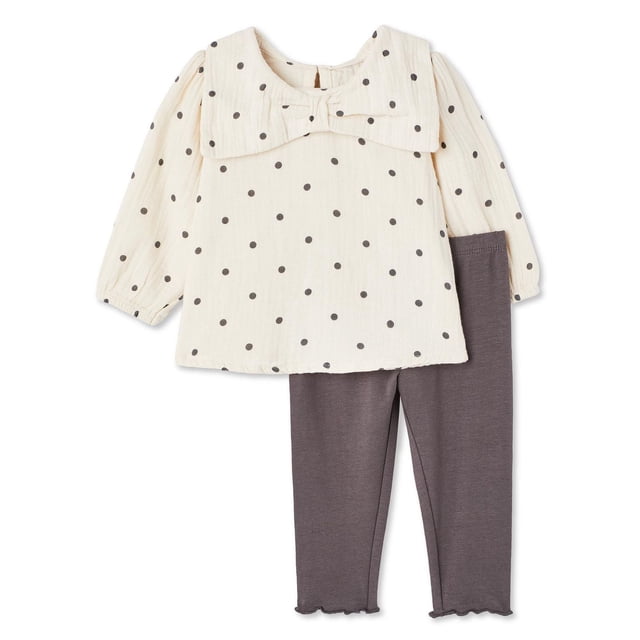 Ensemble 2 pièces tissé George pour bébés filles