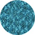 thumbnail image 1 of Ahgly Company Tapis d'Intérieur Ronds de Style Transitionnel Lavables à la Machine, Vert Sarcelle, 7 Pieds Rond, 1 of 7