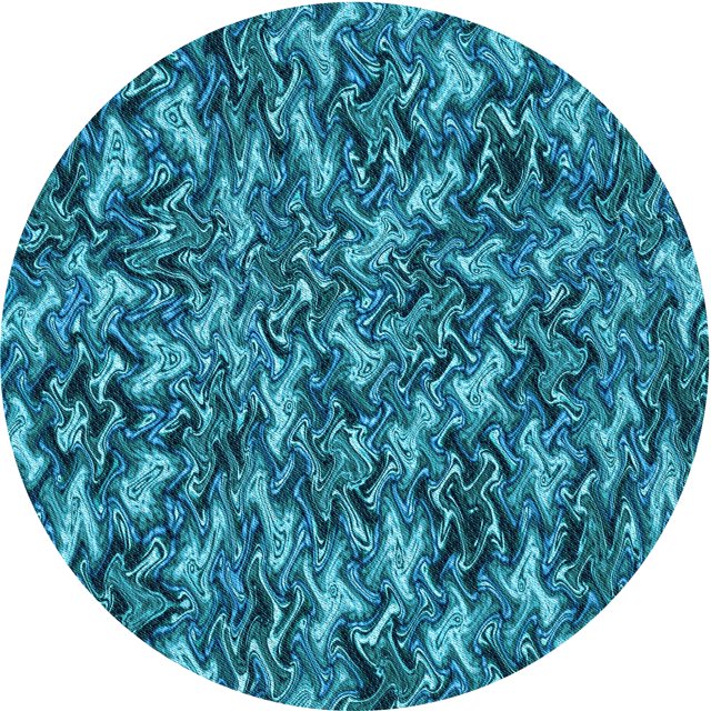 Ahgly Company Tapis d'Intérieur Ronds de Style Transitionnel Lavables à la Machine, Vert Sarcelle, 7 Pieds Rond