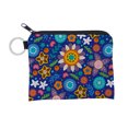 thumbnail image 1 of Youkk Petit Portefeuille Portable Impression Numérique Mini Sac de Rangement Pochettes Exquises Sac à Cartes en Polyester Motif Floral Porte-Monnaie Type A, 1 of 6