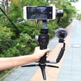 thumbnail image 3 of Handheld L-shaped Gimbal Expansion Bracket Holder with 2 Hot Shoe Mounts Accessory Replacement for DJI OSMO Mobile Smooth 4 Gimbal Stabilizer for Microphone Video Light, 3 of 6