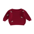 thumbnail image 1 of Baby  Neck Sweaters Long Sleeve Loose Knitted Pullovers, 1 of 7