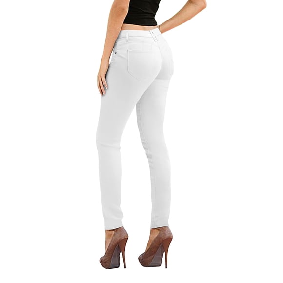 Hybrid & Company Jeans en Denim Extensible Effet Rehausse-Fesses pour Femmes P37378SK Blanc 3