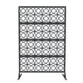 thumbnail image 2 of Kojooin Freestanding Metal Privacy Screen Fence, Rustproof Decorative Divider for Patio, Deck, Balcony or Garden, 2 of 7