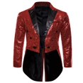 thumbnail image 1 of Men‘s Suit Shiny Sequins Turn-Down Collar Prom Swallow-Tailed Tuxedo, 1 of 5