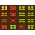 thumbnail image 1 of Ahgly Company Machine Washable Indoor Rectangle Transitional Dark Yellow Green Area Rugs, 6' x 9', 1 of 7