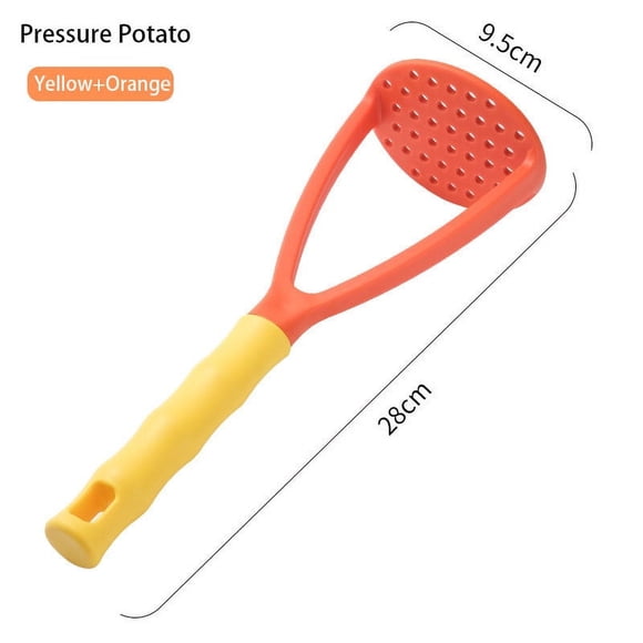 Aursykel Household Kitchen Tools Potato Masher Baby Food Maker Vegetable Fruit Presser Easy Grip Handle for Mashing Beans Yams Pumpkins Suit for Home Hotel Restaurant Use