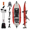 thumbnail image 1 of Nautiqua | ARUBA | Deluxe Paddleboard Fishing Pedal Kayak | 1 Person | Red, 1 of 19