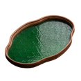 thumbnail image 1 of GROWTH TANK Begonia Flower Glass Tray Snack Countertop Bread Fruit Desk Tray Decorative Tray Green Large, 1 of 9