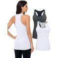 thumbnail image 1 of Women's Racerback Tank Tops Cotton Wide Strap Yoga Workout Undershirt Pack of 2, 1 of 7