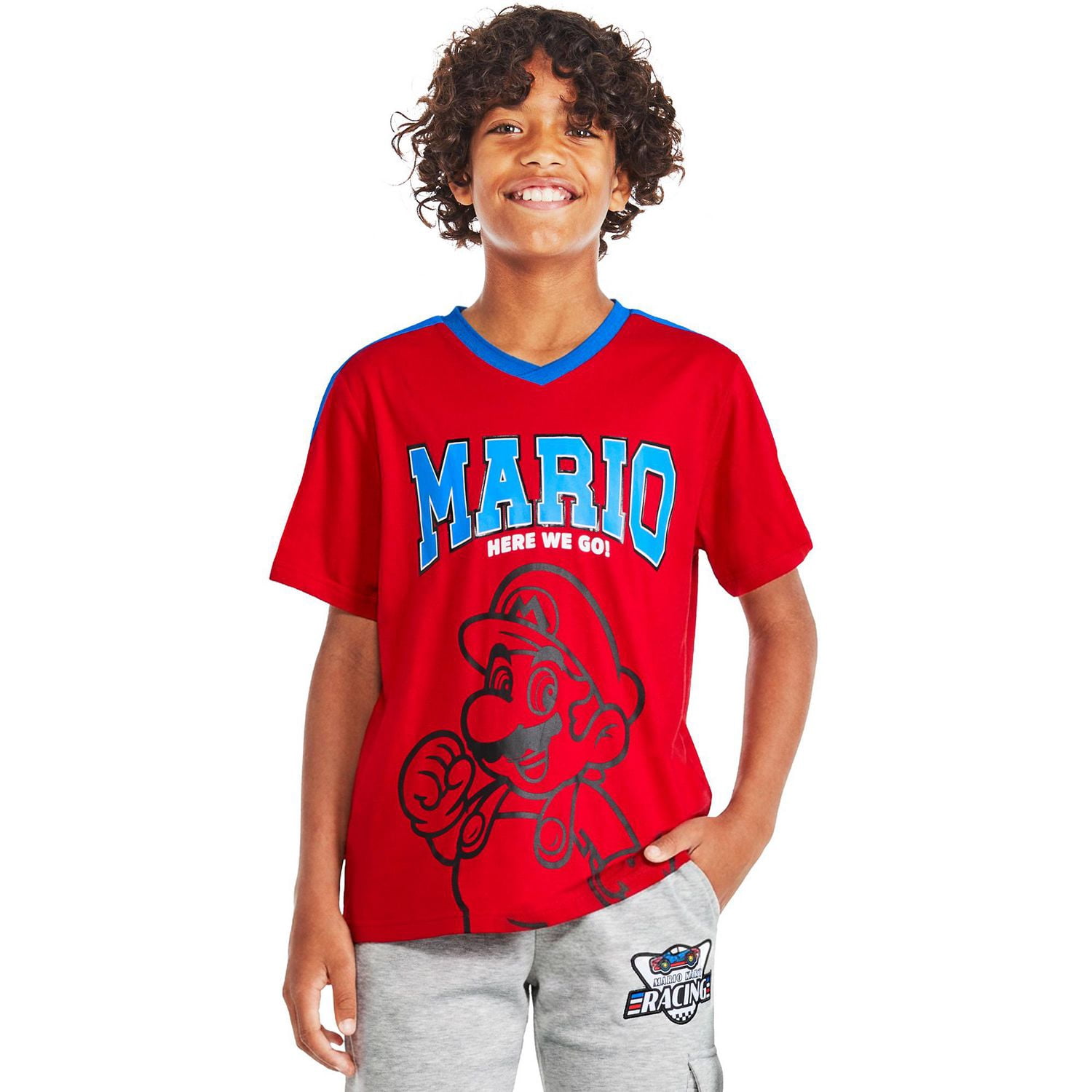 T-shirt à imprimé graphique Super Mario Nintendo pour garçons