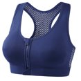 thumbnail image 1 of Pisexur Sports Bras Zip Front Closure Womens Bras Breathable Mesh Racerback Sports Bras for Women High Impact Womens Bralettes High Support Workout Running Bras S-4XL, 1 of 2
